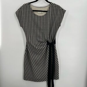 Anthropologie Dress Black/White Ladies Small
